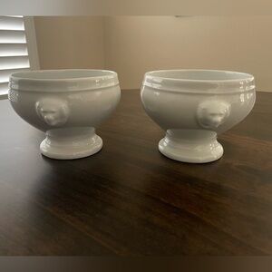 Apilco Lion's Head Porcelain Soup Bowl - Set of Two